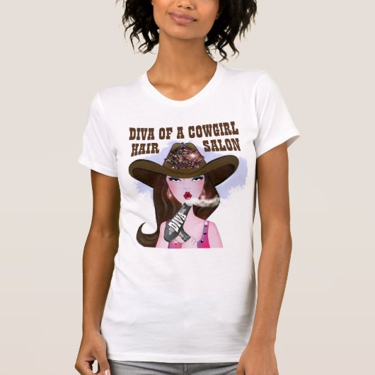 Cowgirl "Hair Diva" T-Shirts (Voorkant)