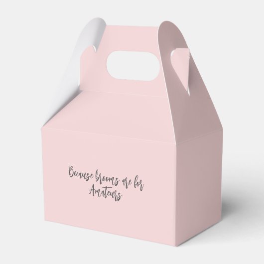 Cowgirl Halloween paard Bezems zijn voor amateurs Bedankdoosjes (Achterkant)