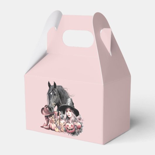 Cowgirl Halloween paard Bezems zijn voor amateurs Bedankdoosjes (Voorkant Zijde)
