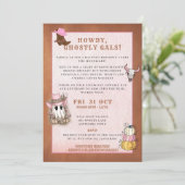 Cowgirl Halloween Party Invitation Kaart (Staand voorkant)