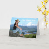 Cowgirl - Happy Birthday Cowboy - Kaart (Gele Bloem)