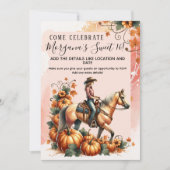 Cowgirl Herfst Pompoen Verjaardag Kaart (Voorkant)