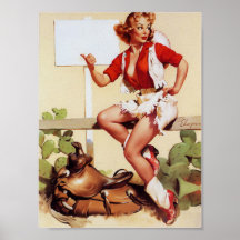 Cowgirl Hitch a Ride Pin Up