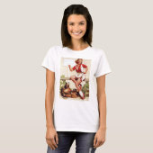Cowgirl Hitch a Ride Pin Up T-shirt (Voorkant volledig)