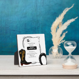 Cowgirl hoed laarzen vrijgezellenfeest fotoplaat