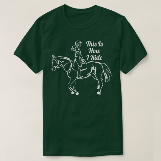 Cowgirl Horse Riding Backward Reverse Funny voor W T-shirt (Design voorkant)