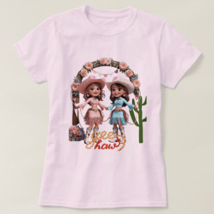 Cowgirl-huwelijksfeest – Westerse esthetiek voor T-shirt