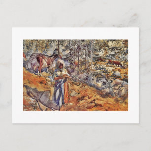 Cowgirl in de Meadow Briefkaart