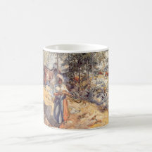 Cowgirl in de weide (Kind met landbouwhuisdieren)