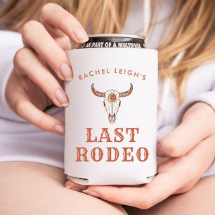Cowgirl in de woestijn laatste rodeo blikjeskoeler