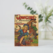 Cowgirl in het bereik briefkaart (Staand voorkant)