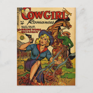 Cowgirl in het bereik briefkaart