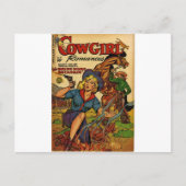 Cowgirl in het bereik briefkaart (Voorkant)