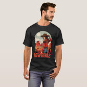 Cowgirl in het Rood T-shirt (Voorkant volledig)
