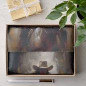 Cowgirl in Leather on Dark Horse Decoupage Tissuepapier (Geschenk)