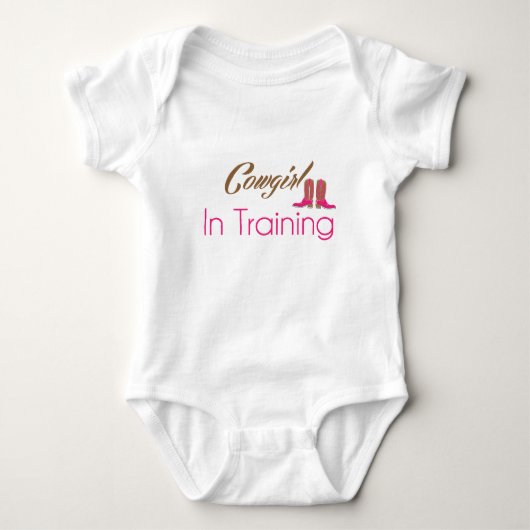 Cowgirl in opleiding Baby Kleding Romper (Voorkant)