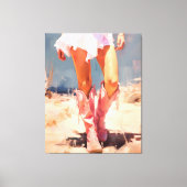 Cowgirl in roze laarzen canvas afdruk (Voorkant)