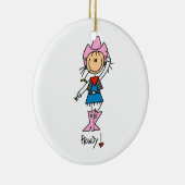 Cowgirl in roze T-shirts en cadeautjes Keramisch Ornament (Rechts)
