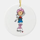 Cowgirl in roze T-shirts en cadeautjes Keramisch Ornament (Voorkant)