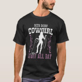 Cowgirl in Texas of ik doe Cowgirl alles T-shirt (Voorkant)