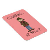 Cowgirl in vlechten Premium Flexi Magnet Magneet (Rechterzijde)