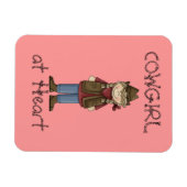 Cowgirl in vlechten Premium Flexi Magnet Magneet (Horizontaal)