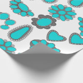 Cowgirl-inpakpapier Cadeaupapier (Hoek)