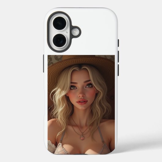 Cowgirl iPhone 16 Hoesje (Achterkant)