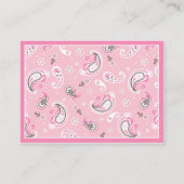 Cowgirl jeans en tutu luier raffle ticket informatiekaartje (Achterkant)