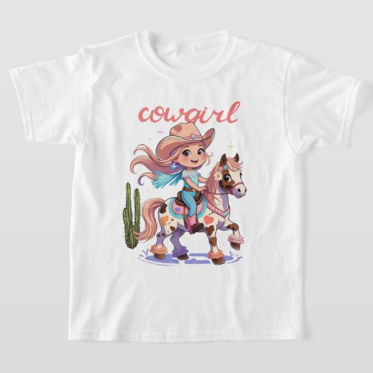 Cowgirl Joyride - Western avontuur met gevlekte pa T-shirt (Laagn)
