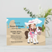 Cowgirl Kaart (Staand voorkant)