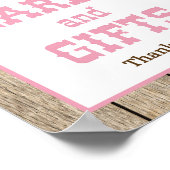 Cowgirl Kaarten en Gifts Western Party Sign Poster (Hoek)