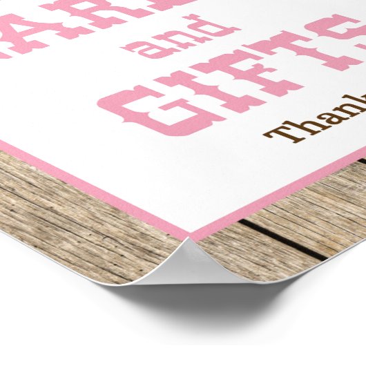 Cowgirl Kaarten en Gifts Western Party Sign Poster (Hoek)