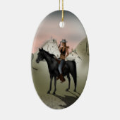 Cowgirl Keramisch Ornament (Rechts)