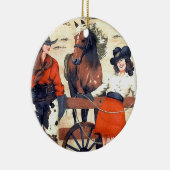 Cowgirl Keramisch Ornament (Rechts)