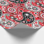 Cowgirl kerrode paisley Land Western Cadeaupapier (Hoek)