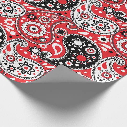 Cowgirl kerrode paisley Land Western Cadeaupapier (Hoek)