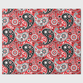 Cowgirl kerrode paisley Land Western Cadeaupapier