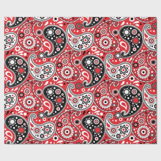 Cowgirl kerrode paisley Land Western Cadeaupapier (Zoom)