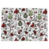 Cowgirl Kerst Bloemen Rendier Schedel Groot Cadeauzakje (Achterkant)