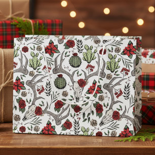 Cowgirl Kerst Bloemstuk Rendier Schedel Groot Cadeauzakje