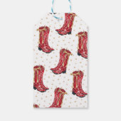 Cowgirl kerst cadeaulabel (Achterkant)