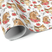 Cowgirl Kerst Inpakpapier (Rol Hoek)
