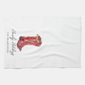 Cowgirl kerst theedoek (Horizontaal)