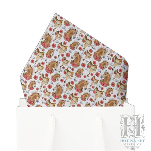 Cowgirl Kerst Tissue Papier