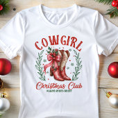 Cowgirl Kerstclub Vakantie Laarzen Tri-Blend Shirt
