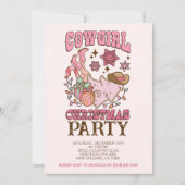 Cowgirl Kerstfeest Kaart (Voorkant)