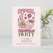 Cowgirl Kerstfeest Kaart (Staand voorkant)