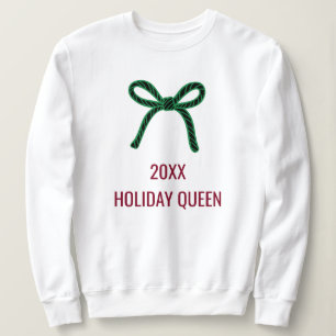 Cowgirl Kerstmis Bourgondi Groene Boog Aangepaste Trui