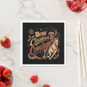 Cowgirl Kerstmis Servet (Insitu)
